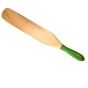 Wooden Spatula Spurtle Sourdough Mad Hungry Green Handle Kitchen Tool